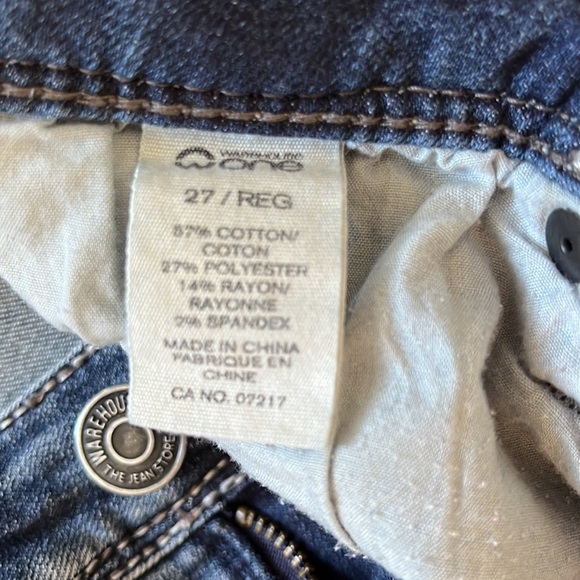 Warehouse One Mid Rise Skinny Distressed Jeans - Picture 5 of 9